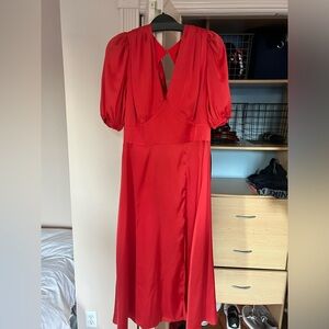 Alexia Admor Vibrant Red Midi Dress